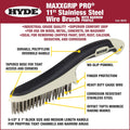 MAXXGRIP PRO 11-Inch Stainless Steel Wire Brush (46842)